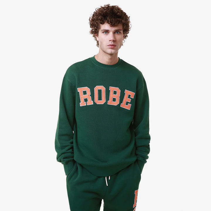 ROBE GIOVANI STAFEL FLEECE GREEN DK ORANGE